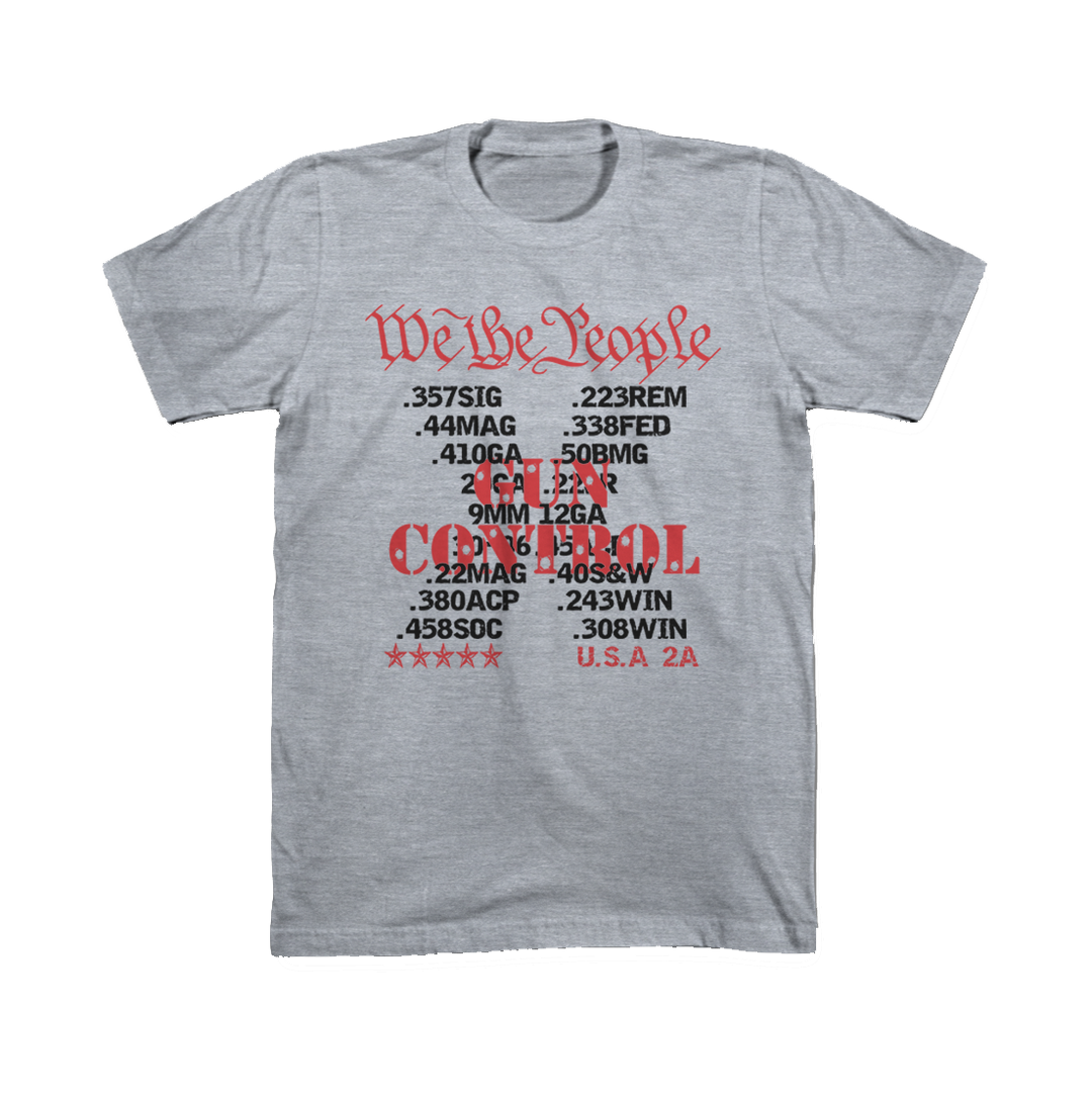 No Gun Control | Grey - We the People Apparel