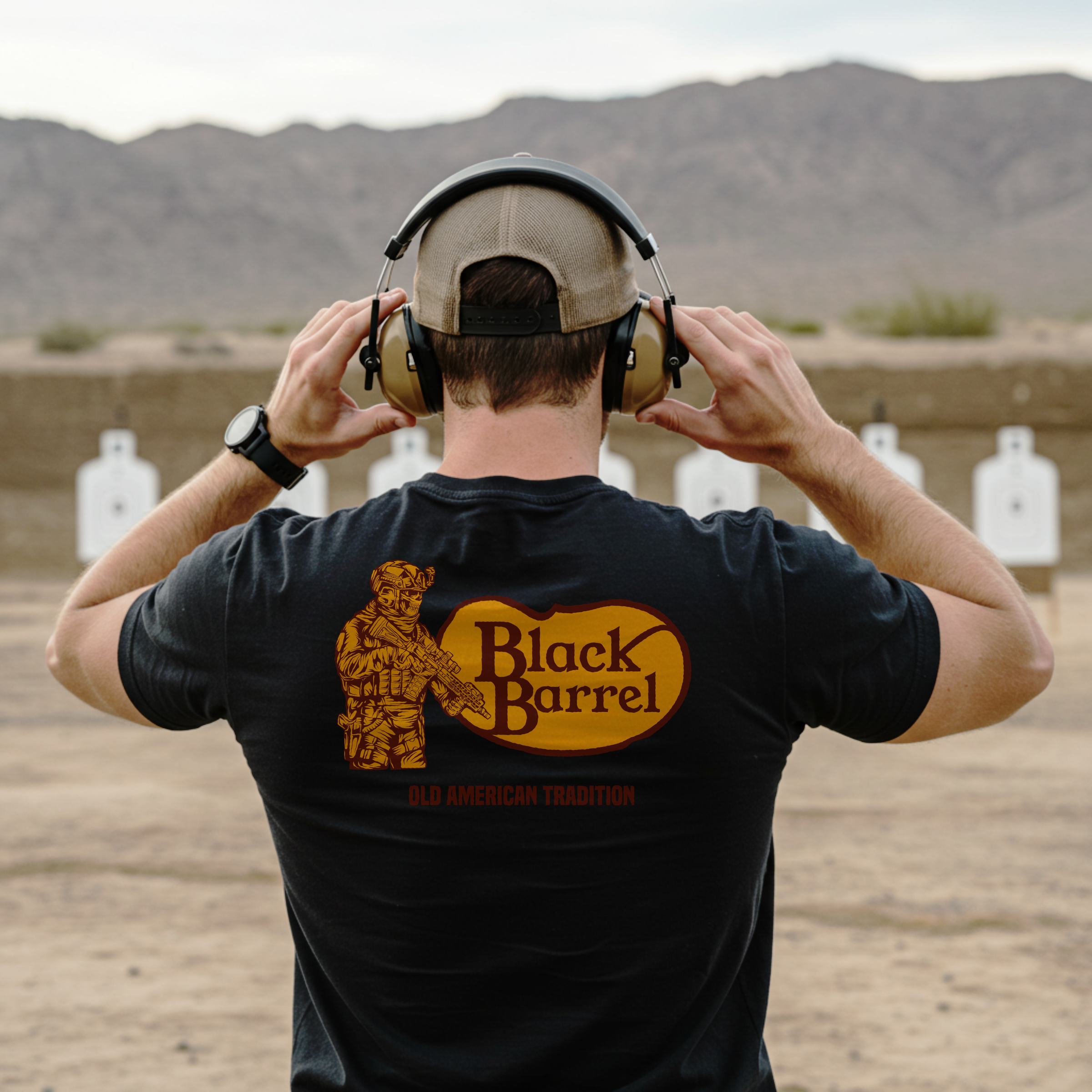 Black Barrel pro 2nd Amendment American made t-shirt from We the People Apparel