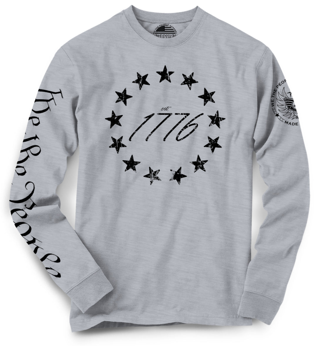 Est. 1776 Long Sleeve | Ash Gray - We the People Apparel