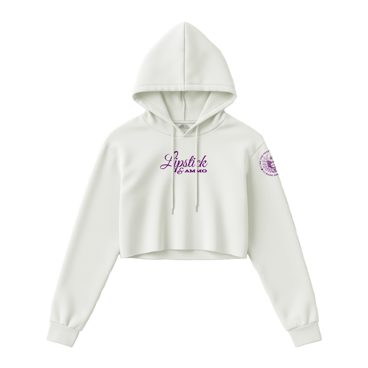 Lipstick & Ammo Women's Crop Hoodie
