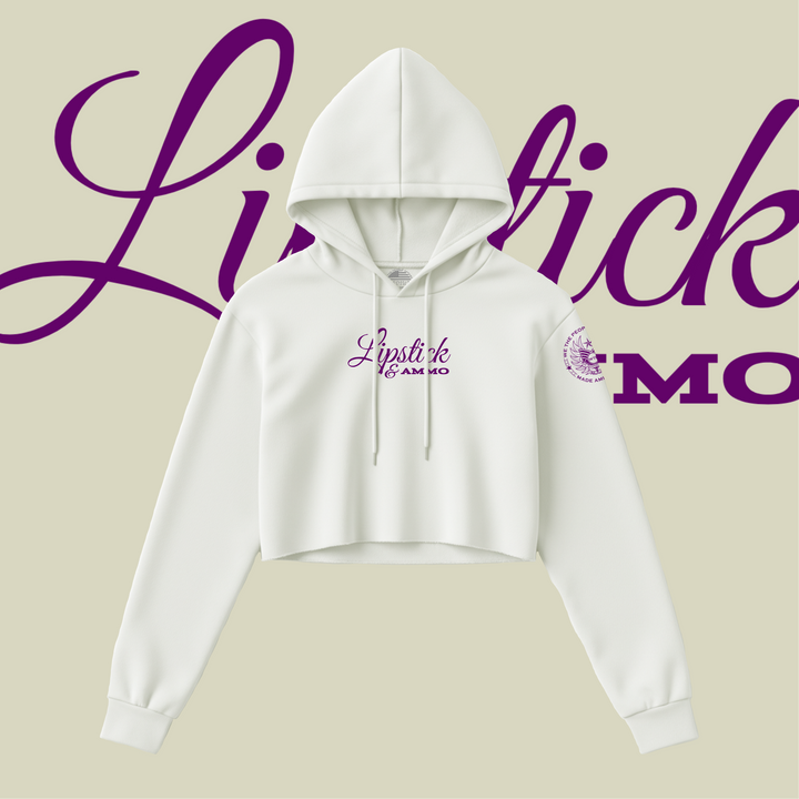 Lipstick & Ammo Women's Crop Hoodie
