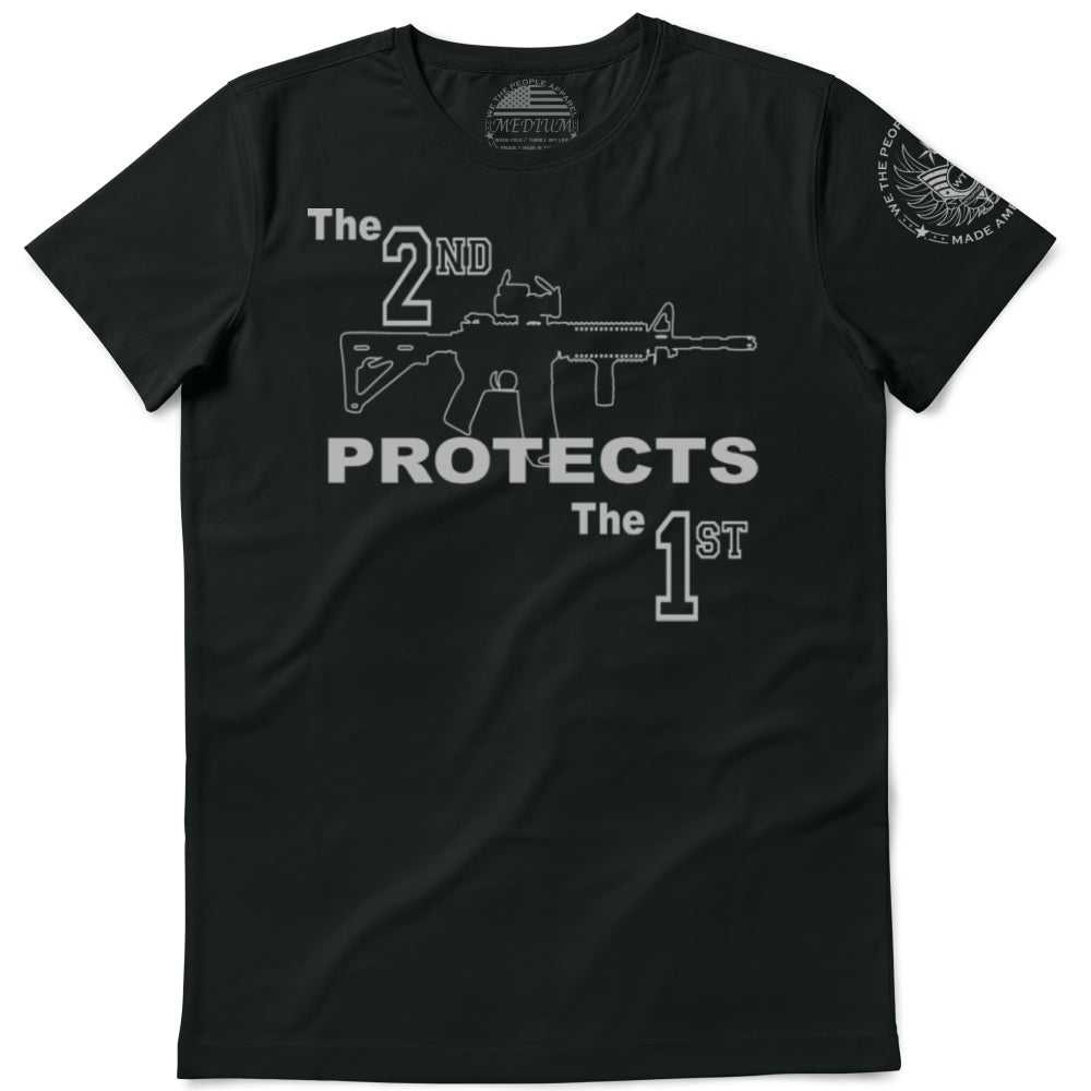 The 2nd Protects The 1st | Black - We the People Apparel