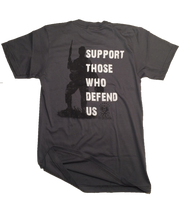 We the People Apparel patriotic apparel support those who defend us gray tee