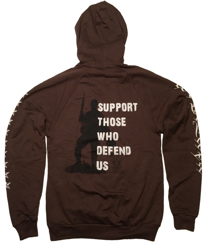 Support Those Who Defend Us Hoodie| Brown - We the People Apparel