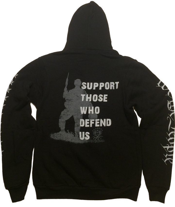 Support Those Who Defend Us Zip-Hoodie| Black - We the People Apparel