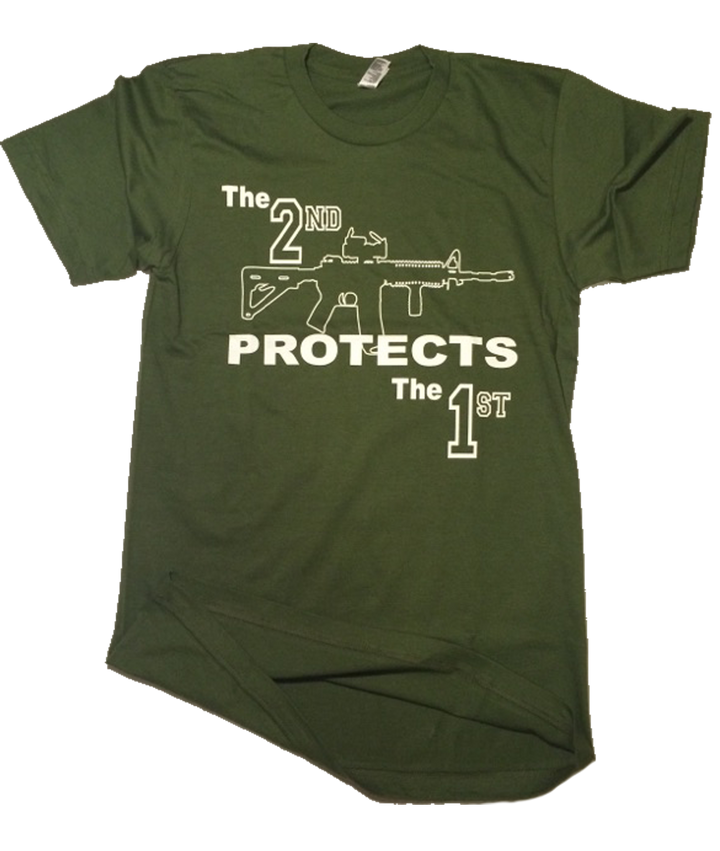 The 2nd Protects The 1st | Olive Drab - We the People Apparel