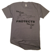 We the People Apparel patriotic apparel the 2nd protects the 1st  gray tee