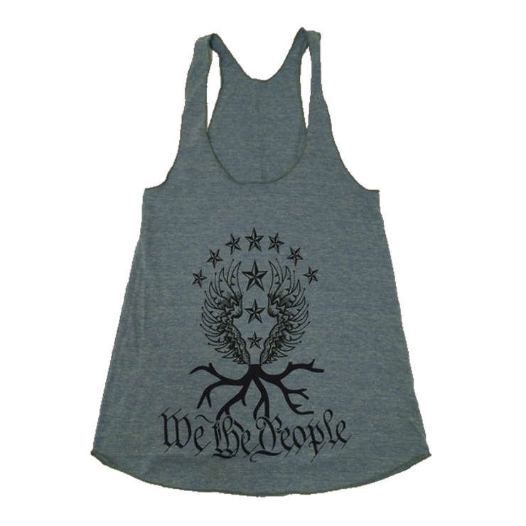 We the People Apparel patriotic apparel liberty tree  blue tank top