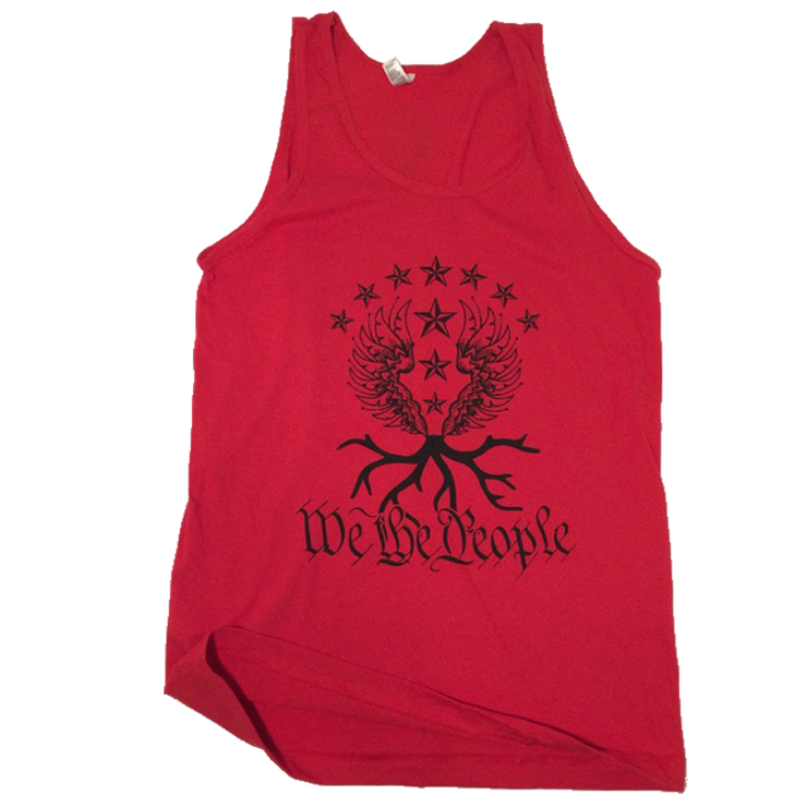 We the People Apparel patriotic apparel liberty tree  red tank top
