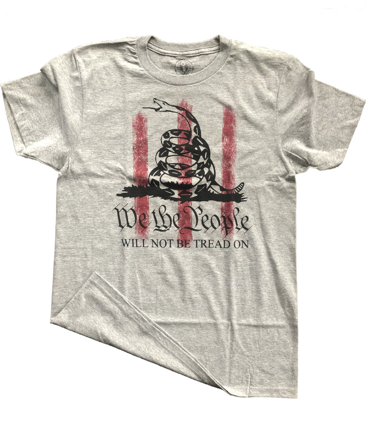 We the People Apparel patriotic apparel dont tread on me gray tee