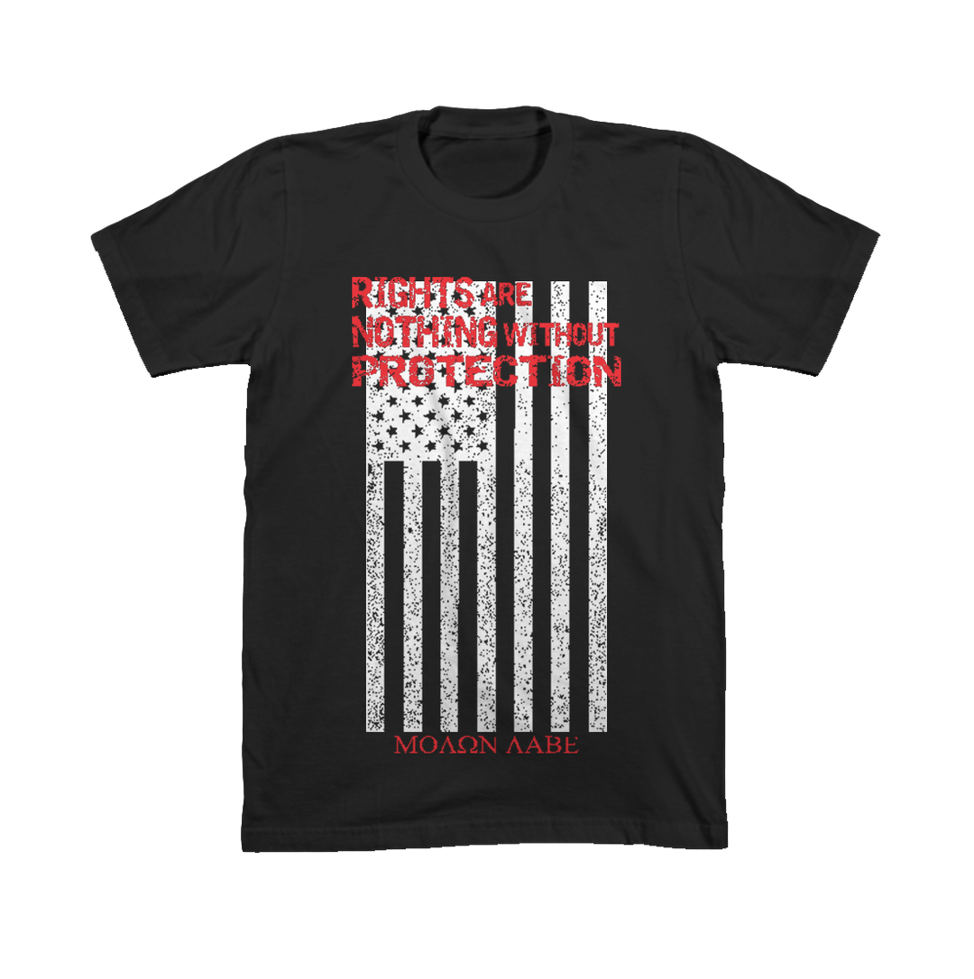 Rights Are Nothing Without Protection | Black&Red - We the People Apparel